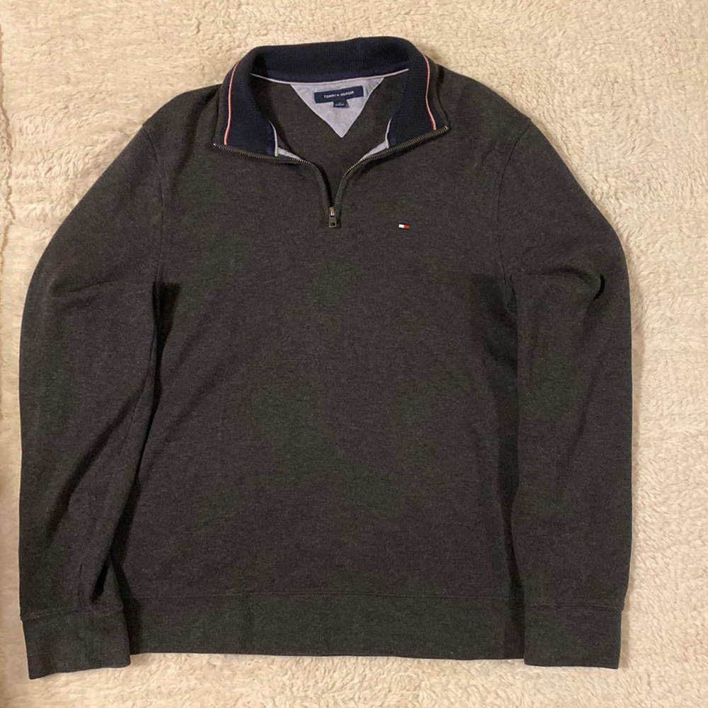 Mens Tommy Hilfiger Zip-up Crewneck